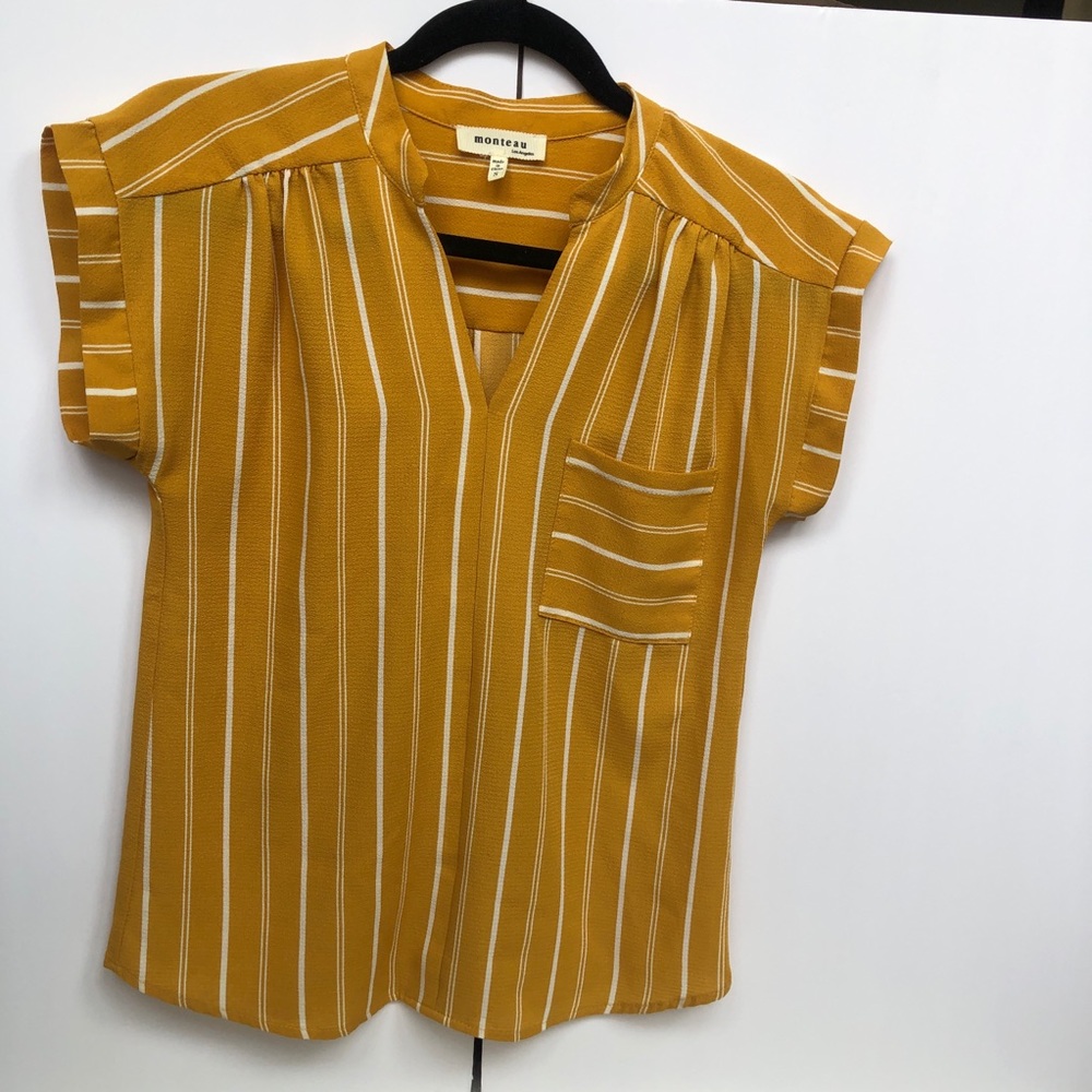 👑 MONTEAU | Mustard yellow top
